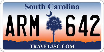 SC license plate ARM642