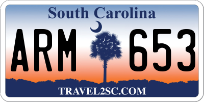 SC license plate ARM653