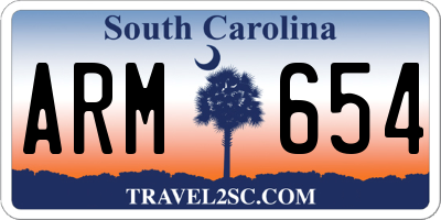 SC license plate ARM654