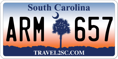 SC license plate ARM657