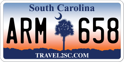 SC license plate ARM658