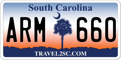 SC license plate ARM660