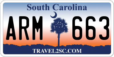 SC license plate ARM663