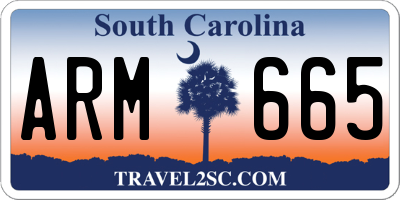 SC license plate ARM665