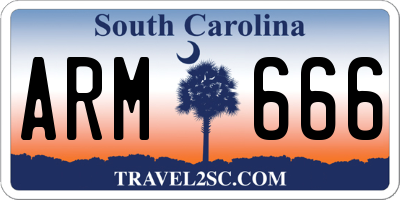 SC license plate ARM666