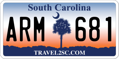 SC license plate ARM681