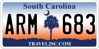 SC license plate ARM683