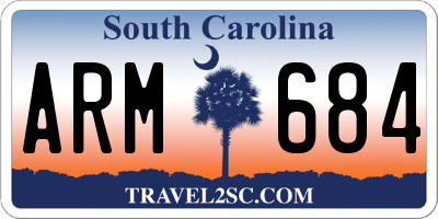SC license plate ARM684