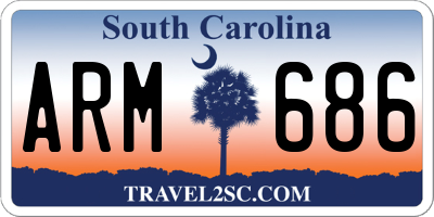 SC license plate ARM686