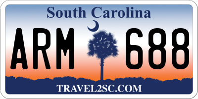 SC license plate ARM688