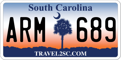 SC license plate ARM689