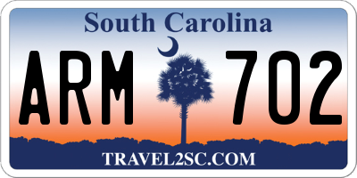 SC license plate ARM702