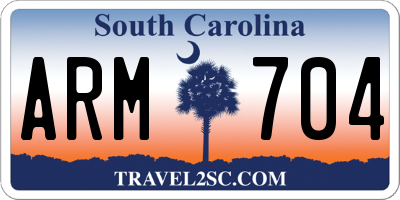 SC license plate ARM704