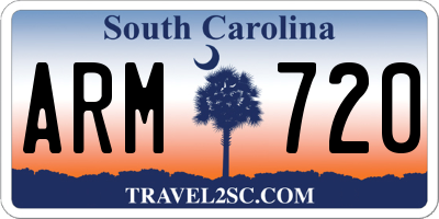 SC license plate ARM720