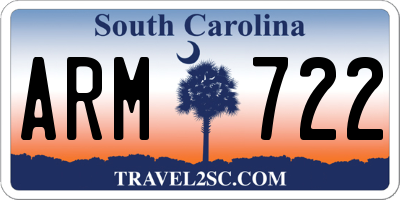 SC license plate ARM722