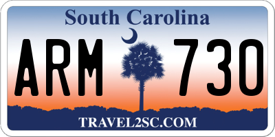 SC license plate ARM730