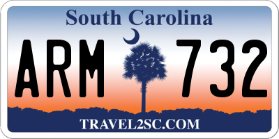 SC license plate ARM732