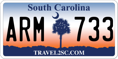 SC license plate ARM733