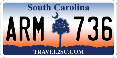 SC license plate ARM736