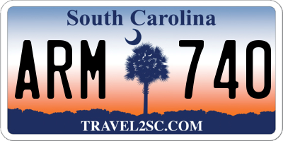 SC license plate ARM740