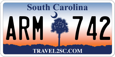 SC license plate ARM742