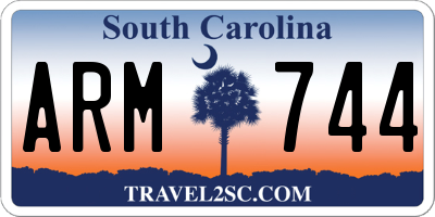 SC license plate ARM744