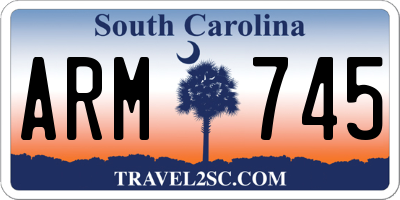 SC license plate ARM745