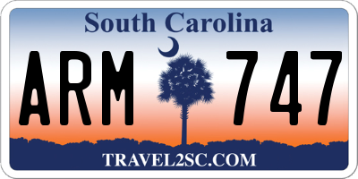 SC license plate ARM747