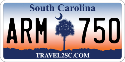 SC license plate ARM750