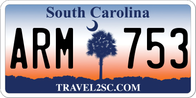 SC license plate ARM753