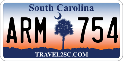 SC license plate ARM754