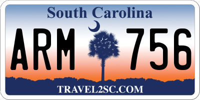 SC license plate ARM756