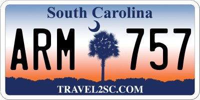 SC license plate ARM757