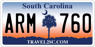 SC license plate ARM760