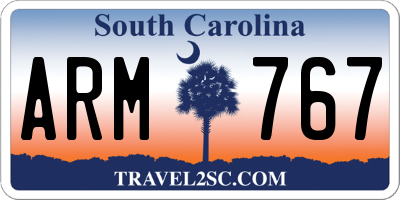 SC license plate ARM767