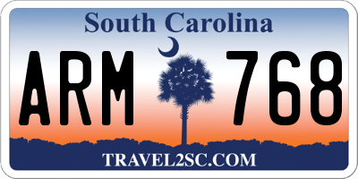 SC license plate ARM768