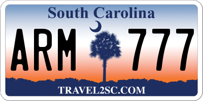 SC license plate ARM777