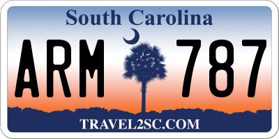 SC license plate ARM787