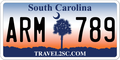 SC license plate ARM789
