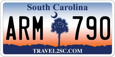 SC license plate ARM790