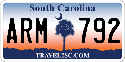 SC license plate ARM792
