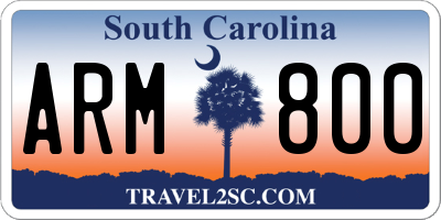 SC license plate ARM800