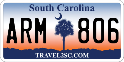 SC license plate ARM806