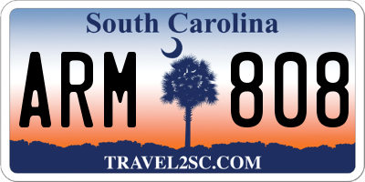 SC license plate ARM808