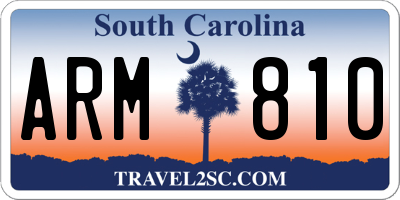 SC license plate ARM810