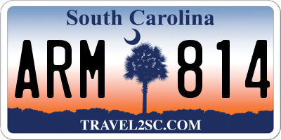 SC license plate ARM814