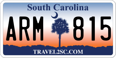 SC license plate ARM815