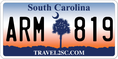 SC license plate ARM819