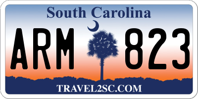 SC license plate ARM823