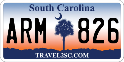 SC license plate ARM826